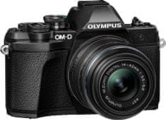 Olympus kompaktni digitalni fotoaparat E-M10 III S 1442II R Kit Black, crni