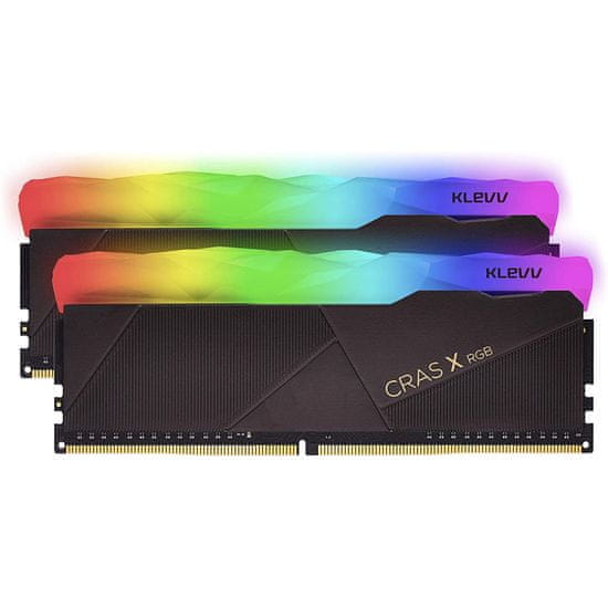 Klevv Cras X RGB memorija (RAM), DDR4 16 GB (2x8GB), 3600 MHz, CL18, 1.35 V (KD48GU880-36A180X)