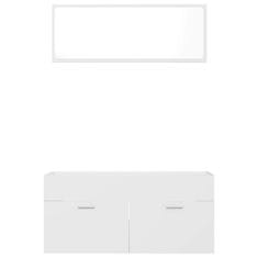 Vidaxl 2-dijelni set kupaonskog namještaja bijeli konstruirano drvo