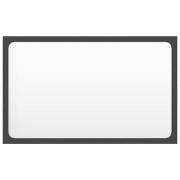 Vidaxl Kupaonsko ogledalo sivo 60 x 1,5 x 37 cm konstruirano drvo