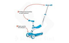 Mondo tricikl-romobil s ručkom 5 u 1, plavi (28572)