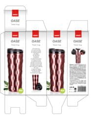 Banquet Oase dvoslojna putna šalica, 450 ml, ružičasta