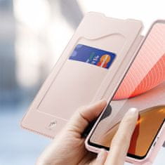 Dux Ducis Skin X preklopna kožna maska za Samsung Galaxy A72 4G, ružičasta