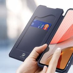 Dux Ducis Skin X preklopna kožna maska za Samsung Galaxy A72 4G, plava