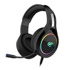 Havit Gamenote H2232d RGB gaming slušalice 3.5mm, crno-crvena