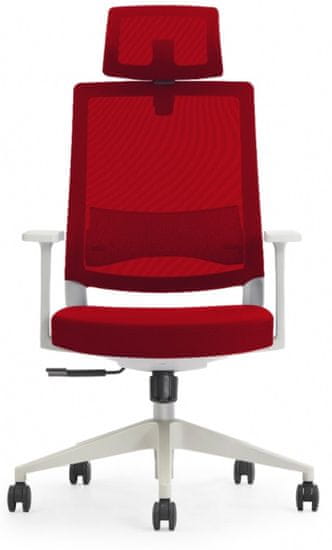 Hyle K3-GH-BCJIT uredska stolica, crveno-siva