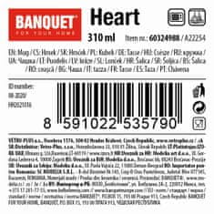 Banquet Heart keramička posuda, 310 ml, ružičasta