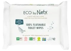 ECO by Naty ECO mokri umetci s funkcijom toaletnog papira bez mirisa, 3x 42 komada