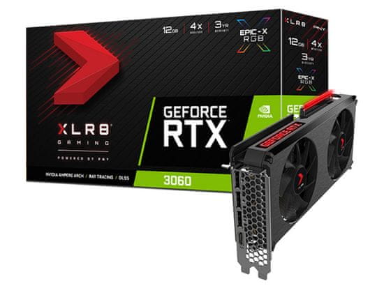 PNY GeForce RTX 3060 EPIC-X RGB Dual Fan XLR8 grafička kartica, 12 GB GDDR6 (VCG306012DFXPPB)