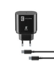 CellularLine kućni punjač USB-C 25W s Type C kabelom za Samsung Galaxy S21, 25W, crni