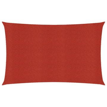 Vidaxl Jedro za sjenu, 160 g/m², Crveno, 4x6 m, HDPE