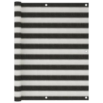 Vidaxl Balkonski zastor HDPE 120 x 600 cm antracit i bijeli