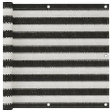 Vidaxl Balkonski zastor HDPE 90 x 500 cm antracit i bijeli