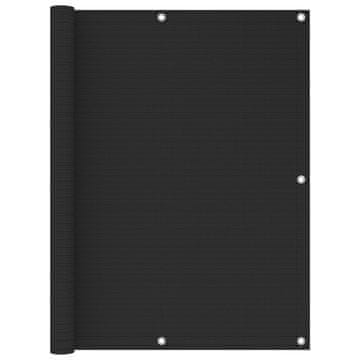 Vidaxl HDPE vrtna pregrada, 120x500 cm, antracitna