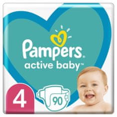 Pampers pelene Active Baby 4 Maxi (9-14 kg) 90 kom