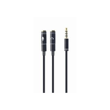 CABLEXPERT 3,5 mm adapter za slušalice + mikrofon s metalnim konektorima