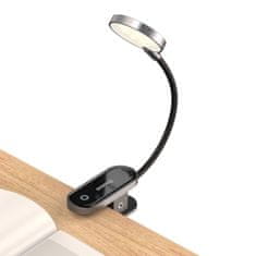 BASEUS Mini LED Reading svjetiljka s kopčom, siva