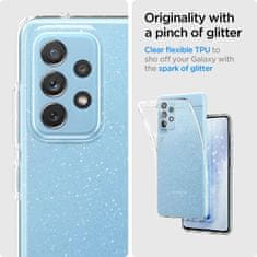 Spigen Liquid Crystal silikonska maska za Samsung Galaxy A72, glitter proziran