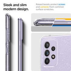 Spigen Liquid Crystal silikonska maska za Samsung Galaxy A72, glitter proziran