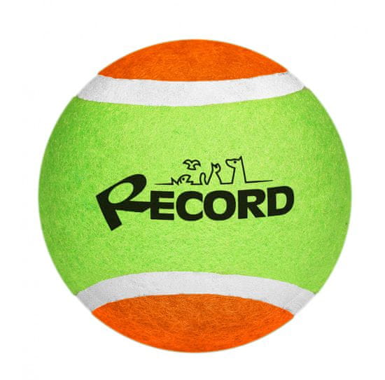 RECORD Fun teniska lopta za pse, guma/filc, 12,7 cm, zeleno-narančasta