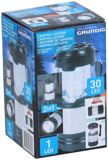 Grunding svjetiljka za kampiranje, 30 LED dioda, 3 W