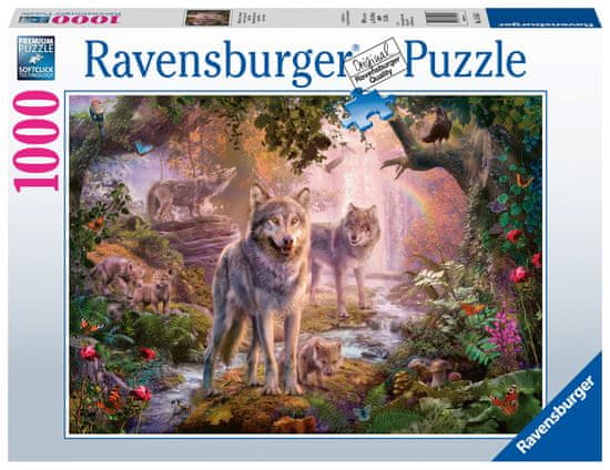 Ravensburger Puzzle 151851 Obitelj vukova ljeti, 1000 dijelova