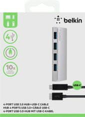 Belkin Belkin USB 3.0 4 Portni Hub + USB-C + uključen punjač