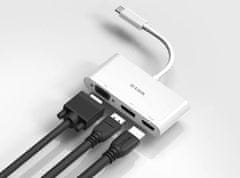 D-LINK 3-u-1 adapter USB-C HDMI/VGA/DisplayPort