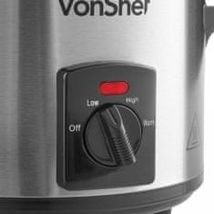 VonShef električni lonac za sporo kuhanje 6.5L
