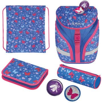 Herlitz Soft Light Plus školski ruksak, leptir, raznobojna