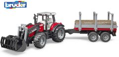 2046 Farmer Massey Ferguson traktor s prikolicom