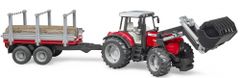 2046 Farmer Massey Ferguson traktor s prikolicom