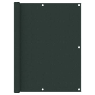 Vidaxl Balkonski zastor tamnozeleni 120 x 300 cm od tkanine Oxford