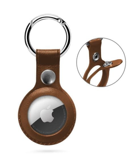 EPICO privjesak za ključeve AirTag Leather case with logo, smeđi (9910131700001)