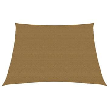 Vidaxl Jedro za zaštitu od sunca 160 g/m² smeđe-sivo 4/5 x 3 m HDPE