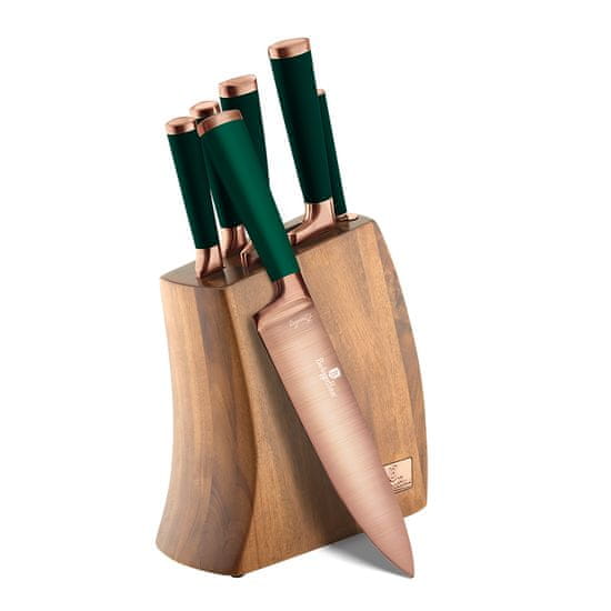Berlingerhaus Emerald Collection komplet noževa s drvenim stalkom, 7 komada