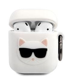 Karl Lagerfeld Choupette Head zaštitna futrola za Airpods 1/2, bijela (KLACAPSILCHWH)