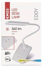EMOS Eddy LED stolna svjetiljka, bijela