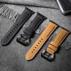 BStrap Leather Lux remen za Apple Watch 42/44/45mm, black/brown