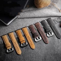 BStrap Leather Lux remen za Apple Watch 42/44/45mm, black/brown