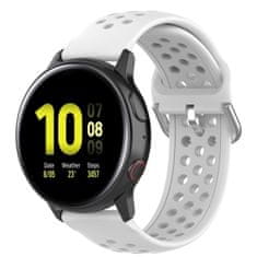 BStrap Silicone Dots remen za Samsung Galaxy Watch 3 41mm, white