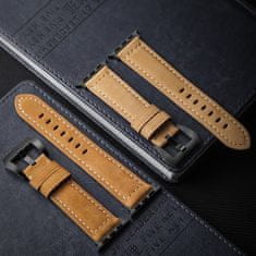 BStrap Leather Lux remen za Apple Watch 42/44/45mm, black/brown