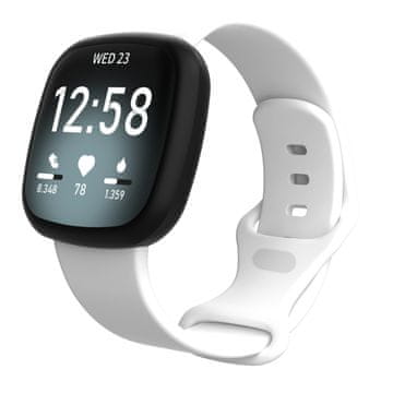 BStrap Silicone (Large) remen za Fitbit Versa 3, white