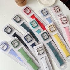 BStrap Silicone remen s futrolom za Apple Watch 40mm, pink