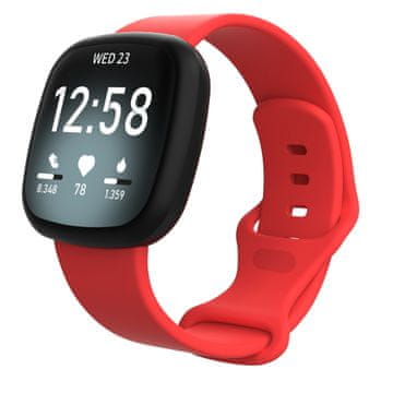 BStrap Silicone (Large) remen za Fitbit Versa 3, red