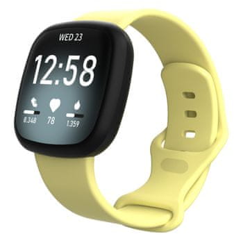 BStrap Silicone (Large) remen za Fitbit Versa 3, yellow