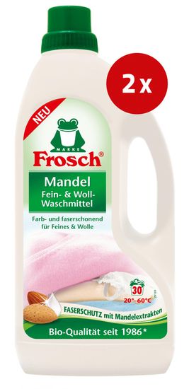 Frosch Fine & Wool deterdžent, badem, 1,5 l, 2 komada