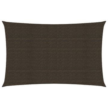 Vidaxl Jedro za zaštitu od sunca 160 g/m² smeđe 3 x 5 m HDPE
