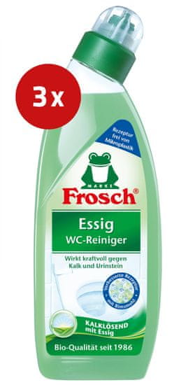 Frosch sredstvo za čišćenje wc školjke, ocat, 3 x 750 ml