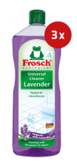 Frosch univerzalno sredstvo za čišćenje, lavanda, 3 x 1L